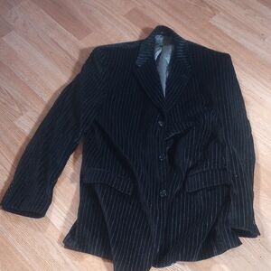 Calvin Klein Black Velvet Striped Jacket